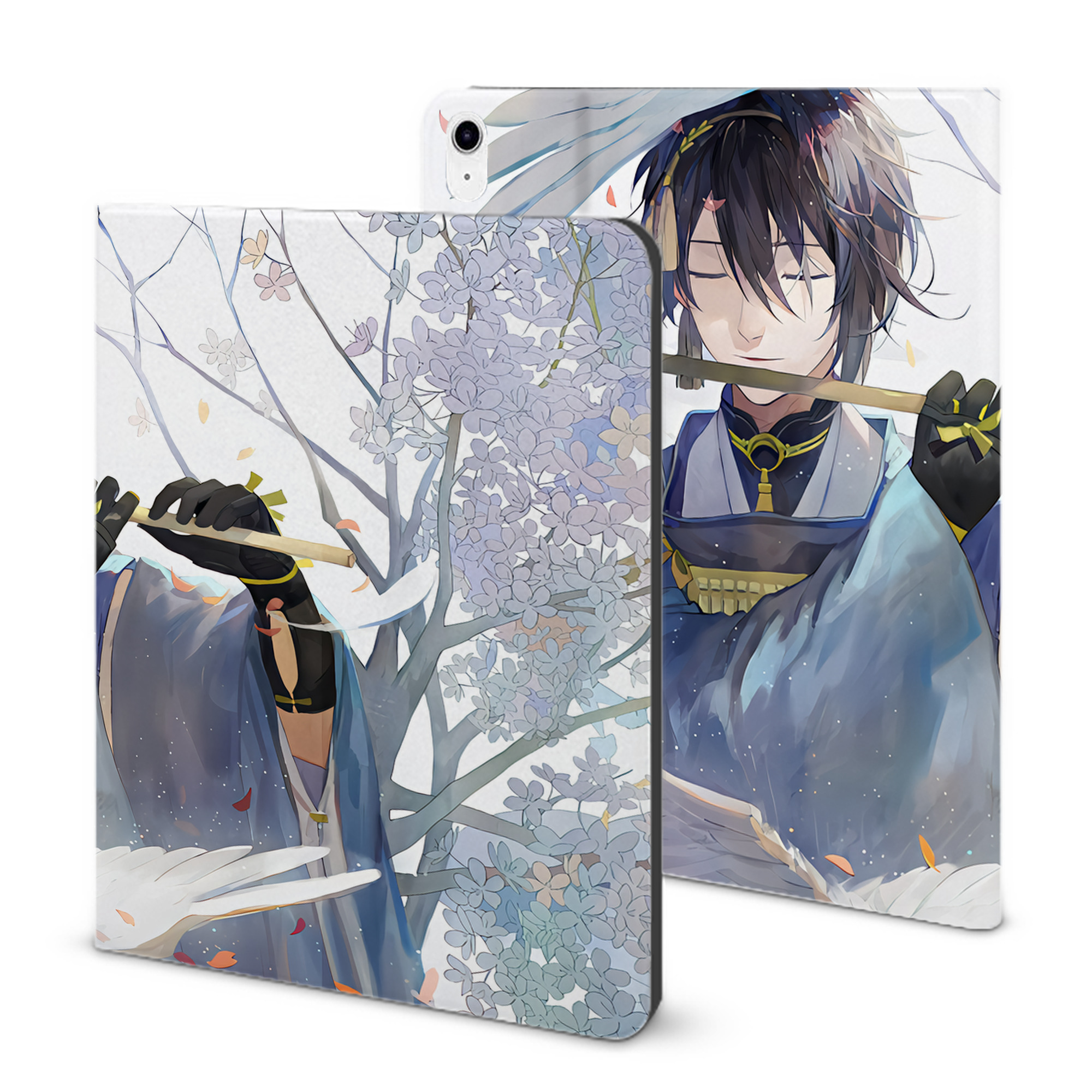 （画像用） 刀剣乱舞 Touken Ranbu IPad ケース ブック型 PUレザー TPU 耐衝撃 軽量 薄型 ペン収納なし 全面保護 IPad 各モデル対応